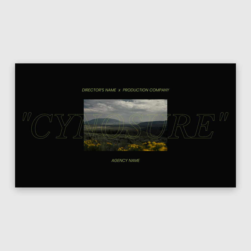 CYNOSURE | CINEMATIC DIRECTOR'S TREATMENT TEMPLATE
