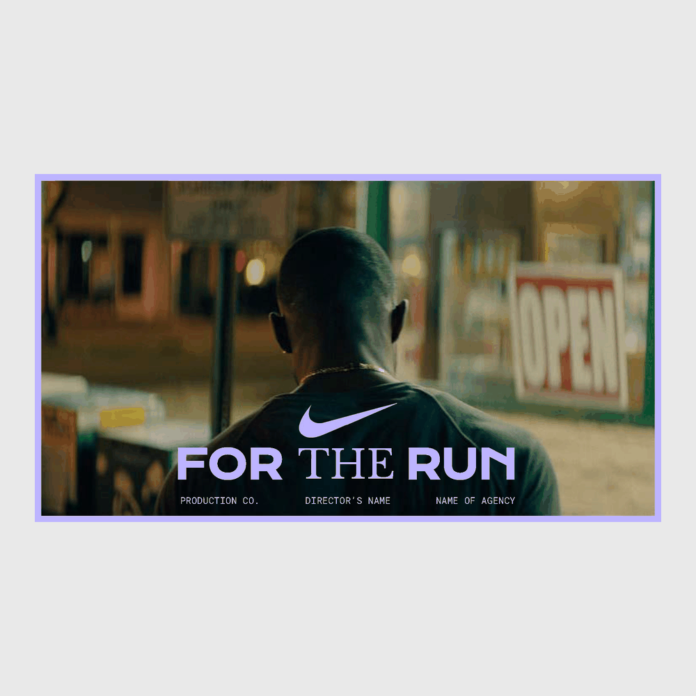 FOR THE RUN | ENERGETIC DIRECTOR'S TREATMENT