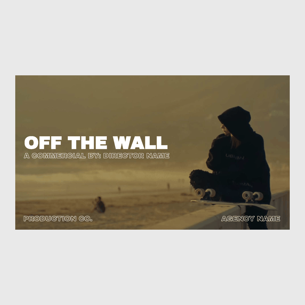 OFF THE WALL | COLLAGE DIRECTOR'S TREATMENT TEMPLATE