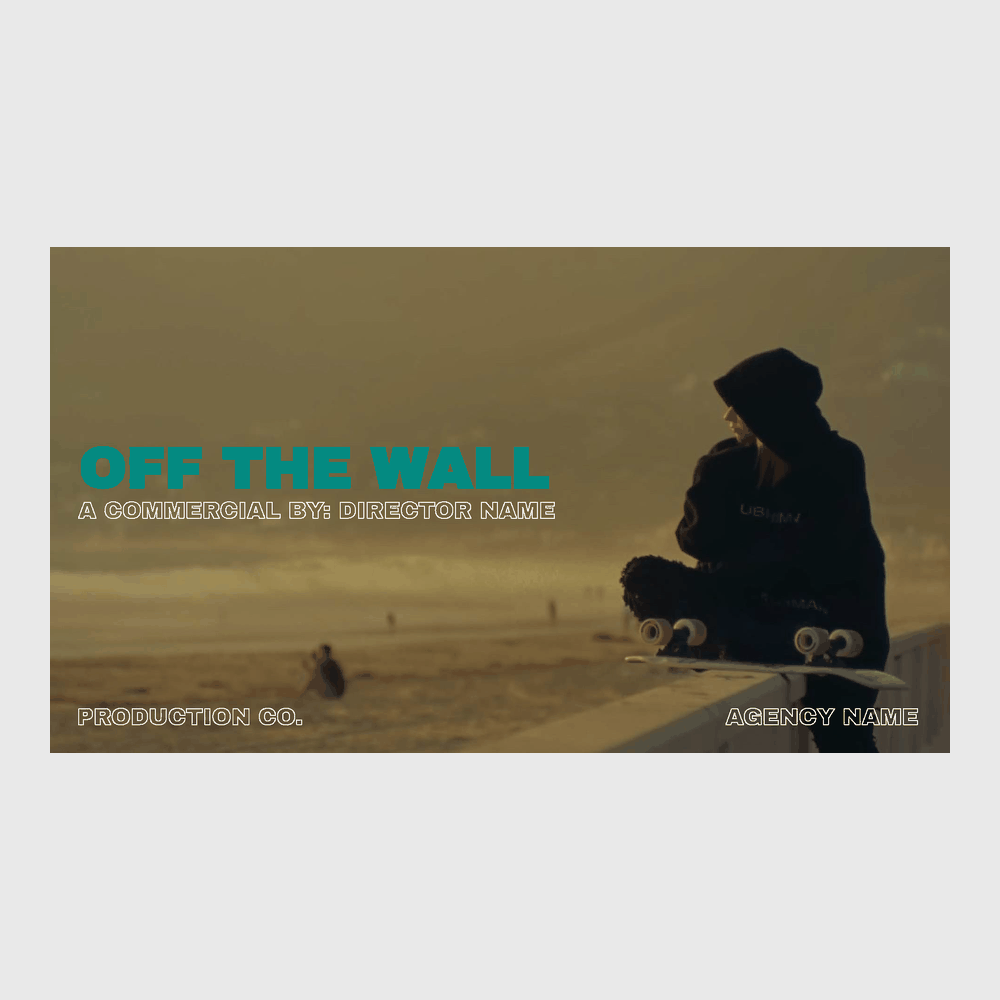 OFF THE WALL | COLLAGE DIRECTOR'S TREATMENT TEMPLATE