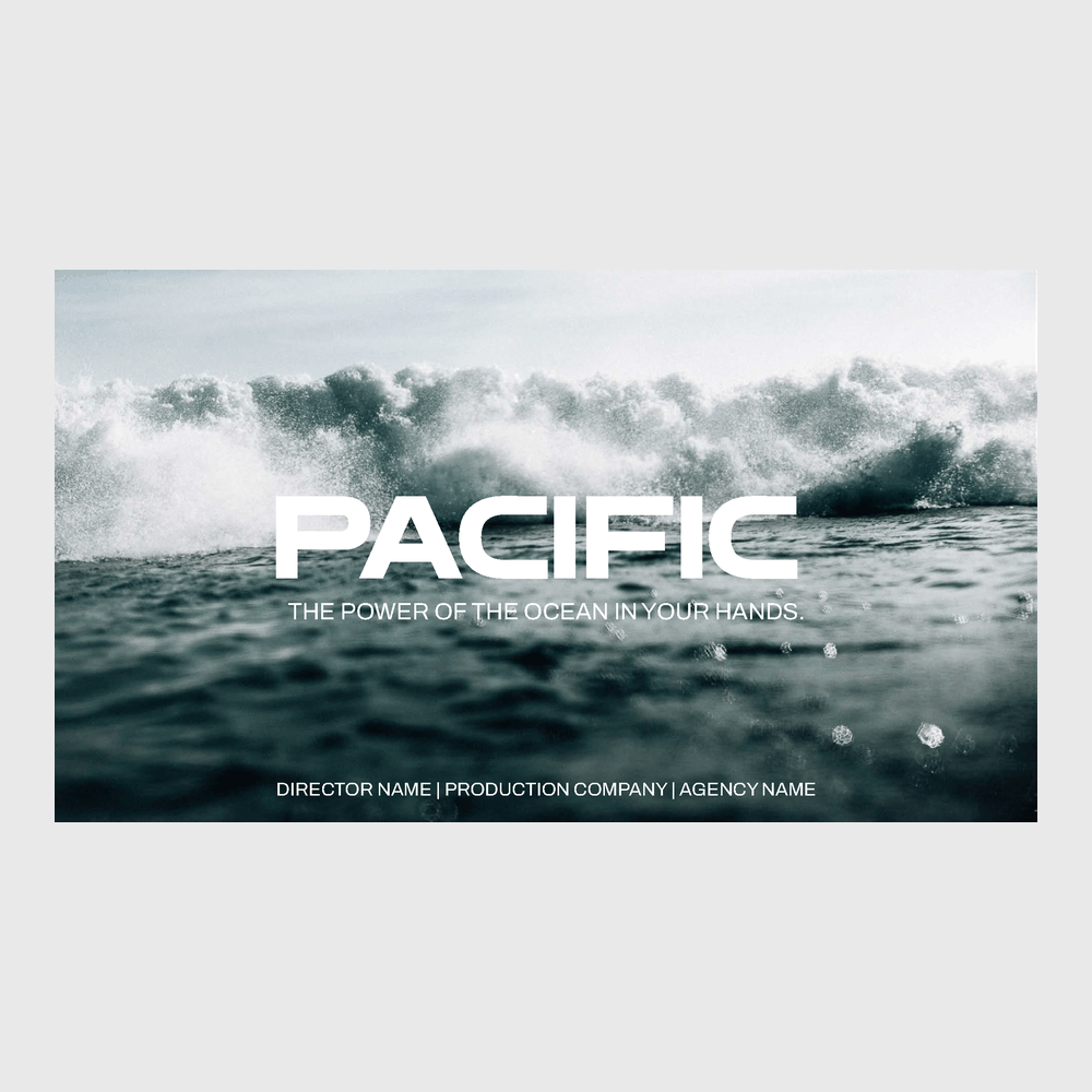 PACIFIC | MINIMAL TECH DIRECTOR'S TREATMENT TEMPLATE