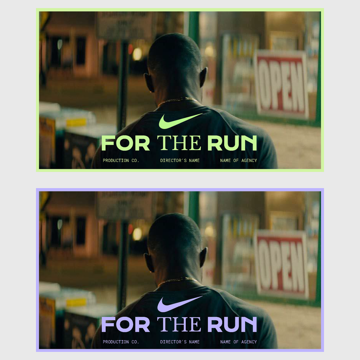 FOR THE RUN | Energetic Director's Treatment Template
